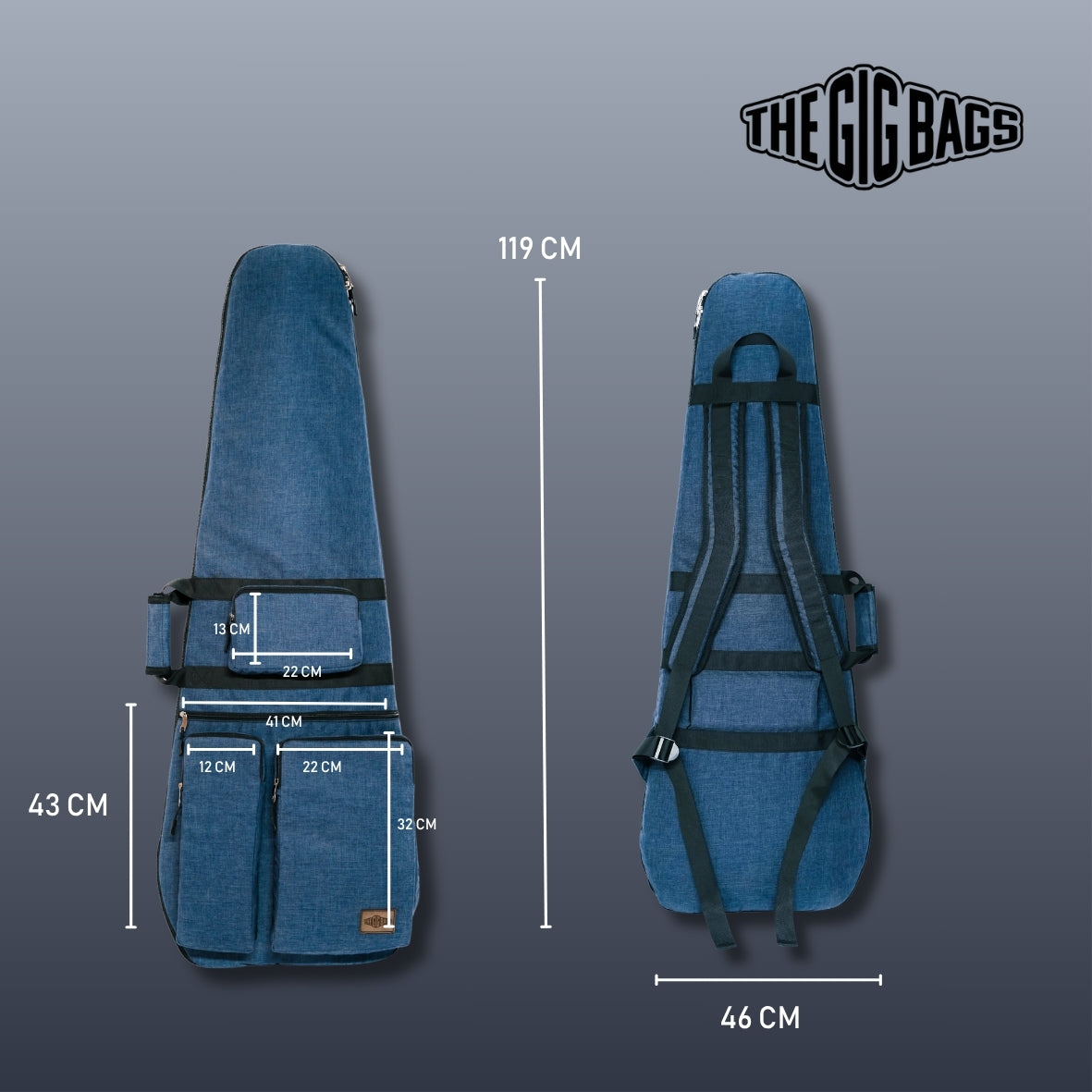 Bass bag Egypt gig bags blue bass case