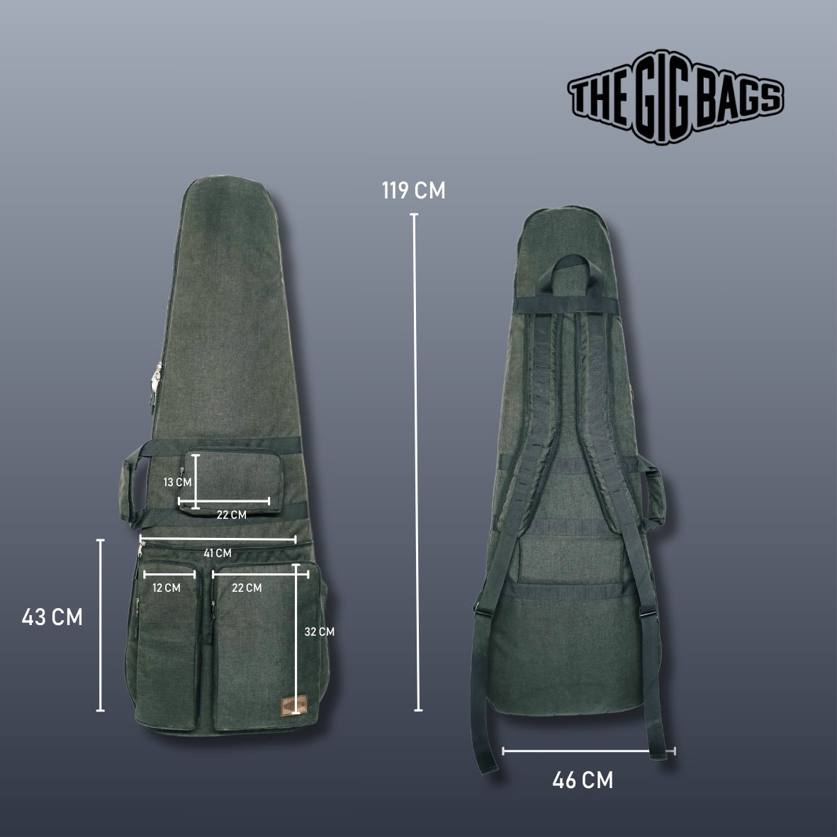 Bass guitar case Egypt bass bags olive green