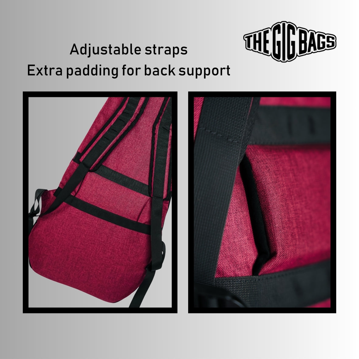 bass protective case red bag with straps the gig bags
