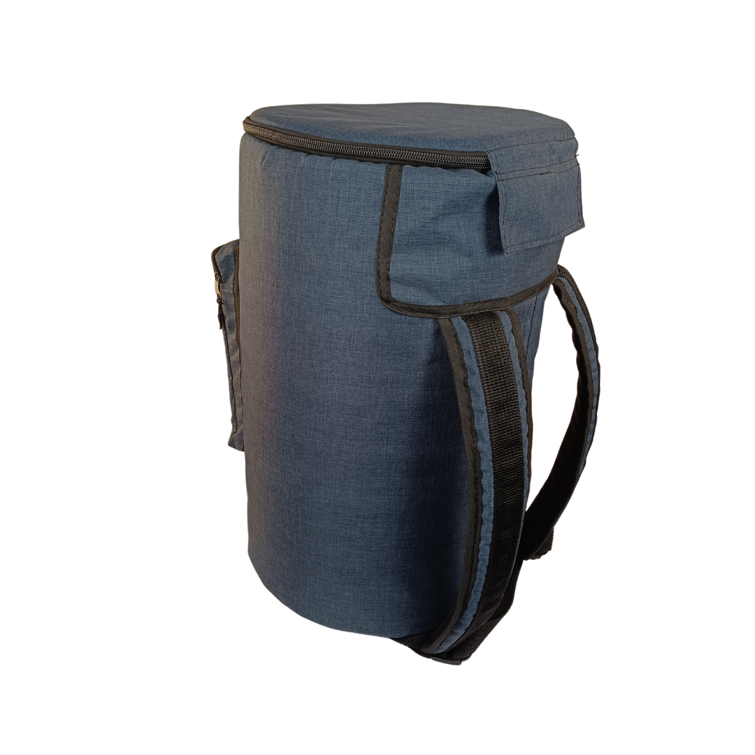 large duholla drum case in navy blue Akram Al Sharif percussion
