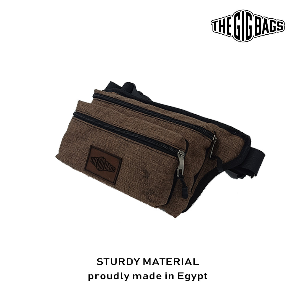 waist bag 3-pockets egypt brown fanny pack