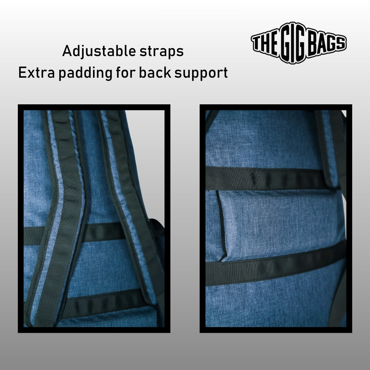 bass guitar case blue carry straps