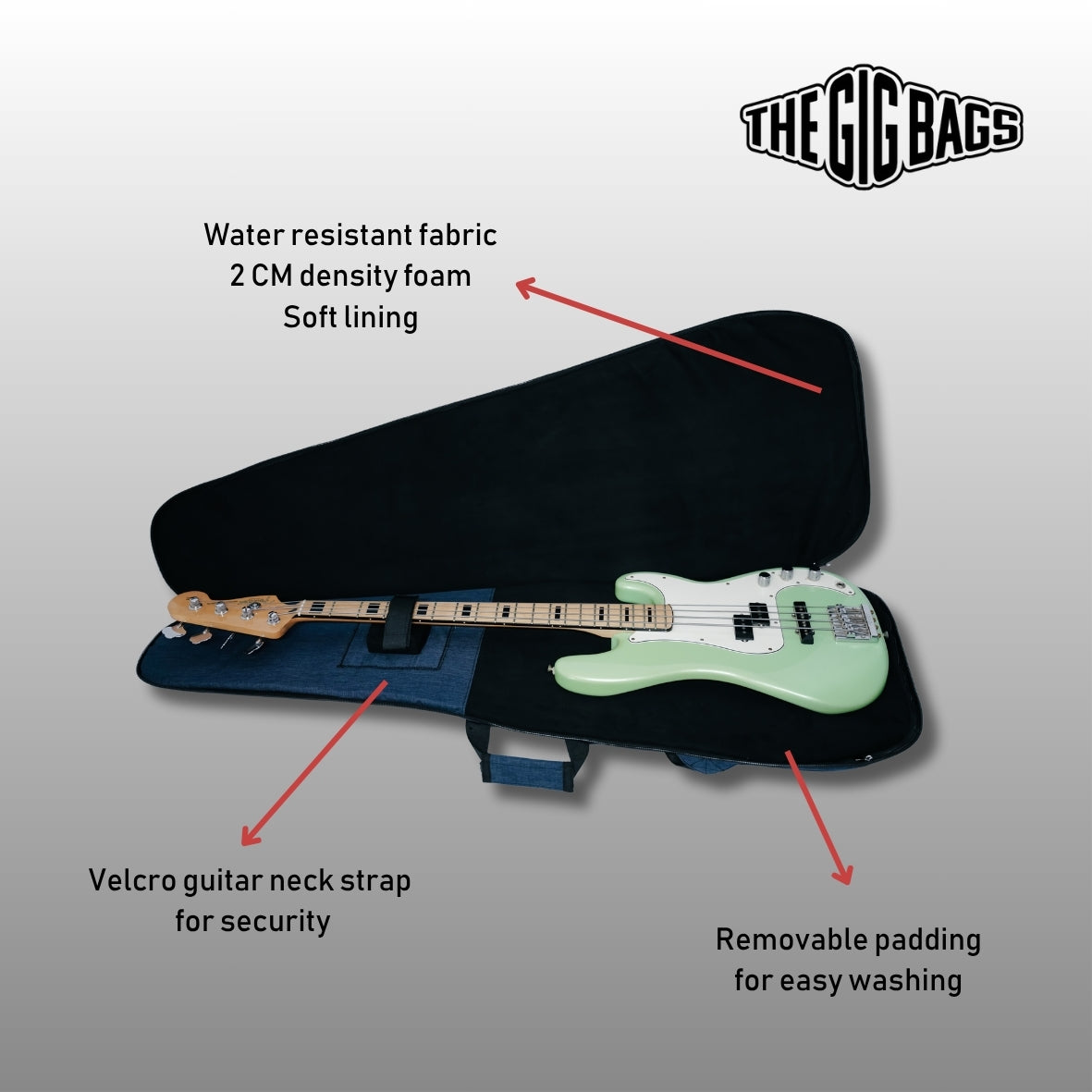 Bass guitar case Navy blue thegigbags bass cases