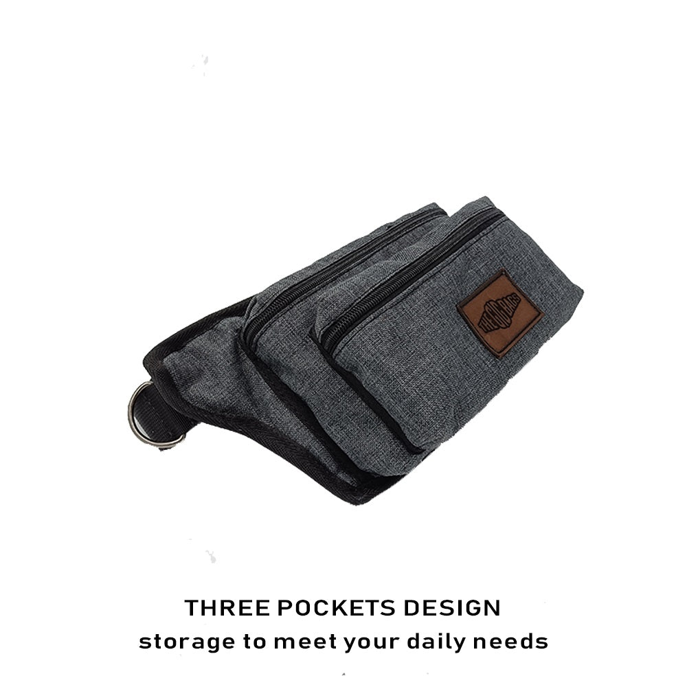 waist bag Egypt the-gig-bags grey fanny pack 3 pockets