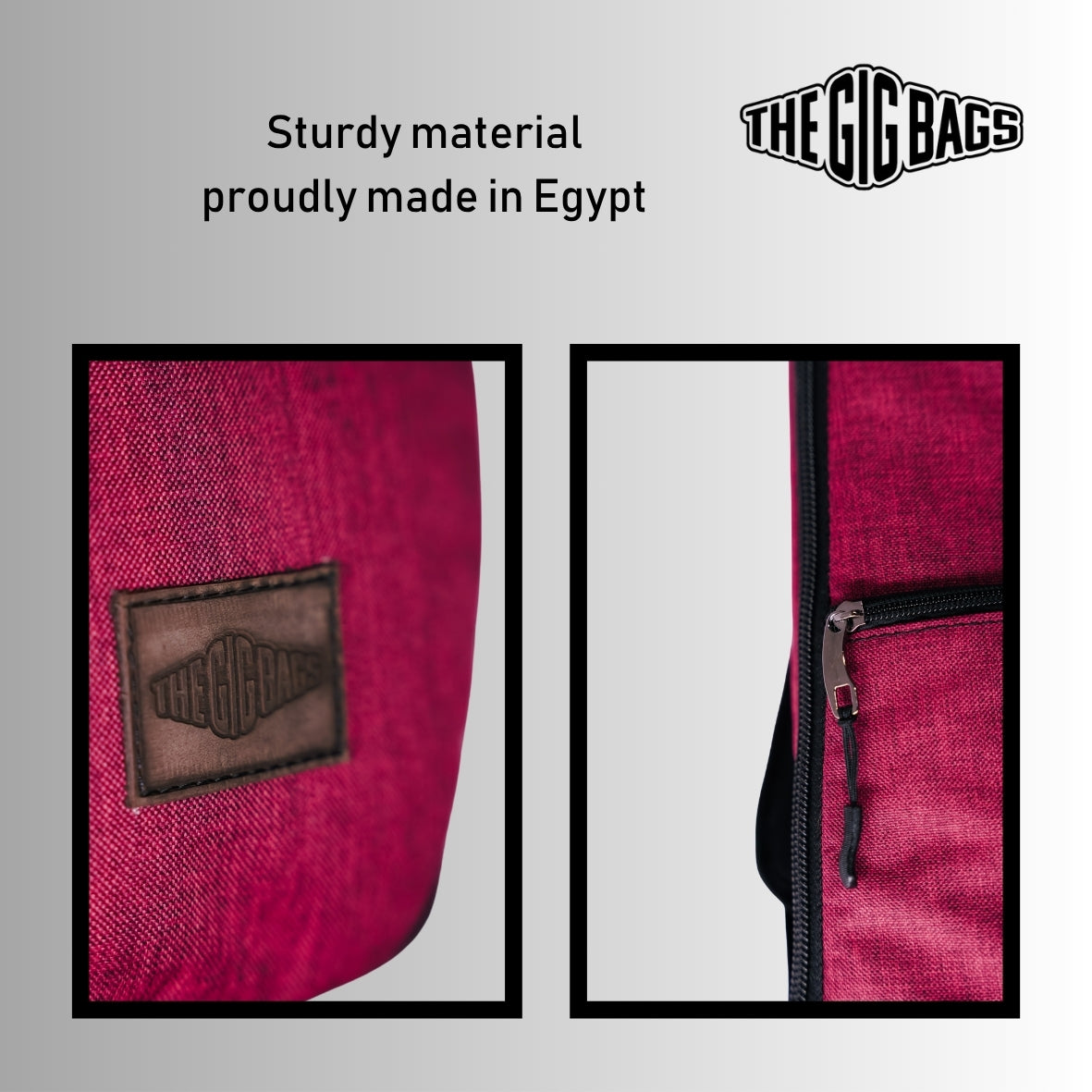 guitar case cairo red protective bag