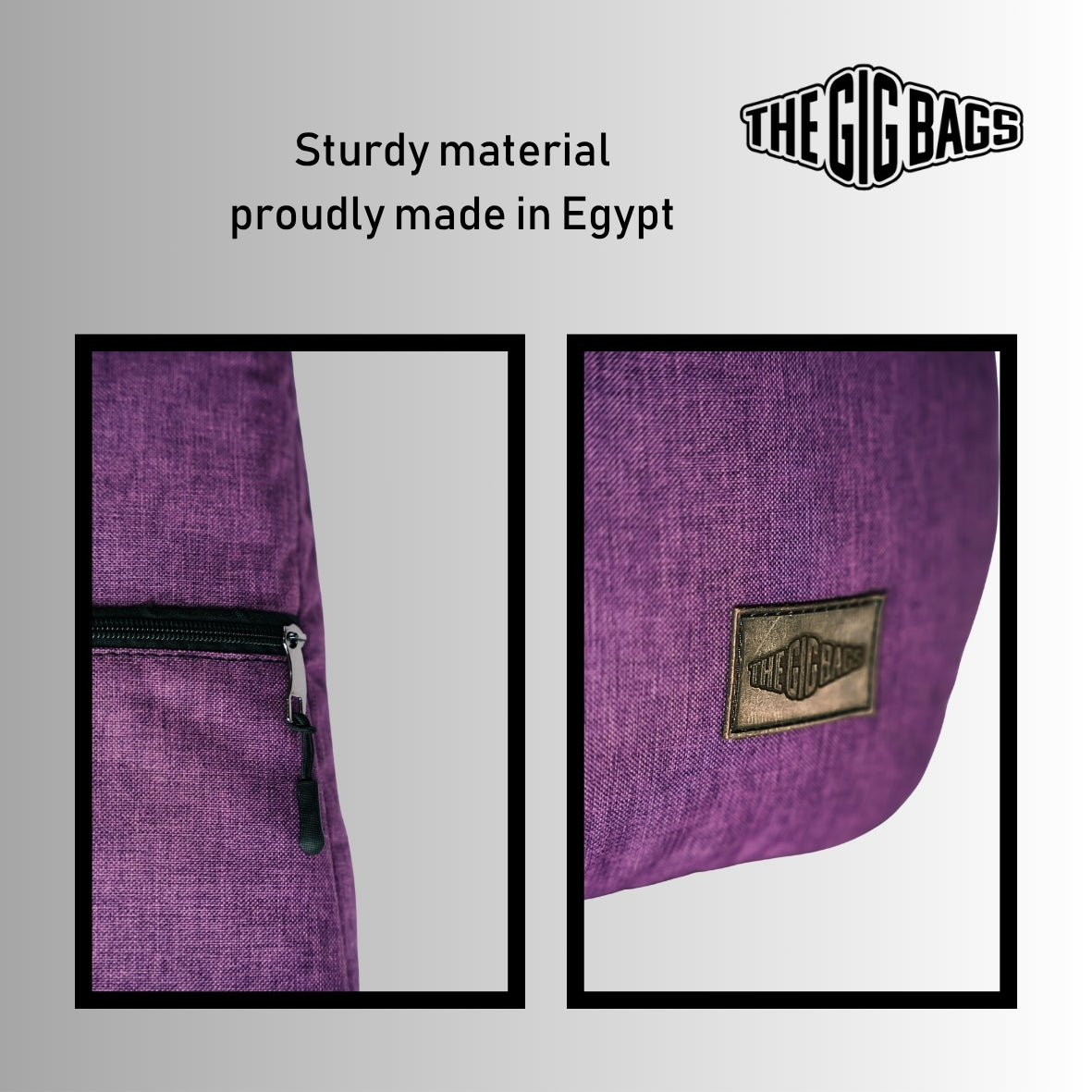 guitar case egypt purple padded bag