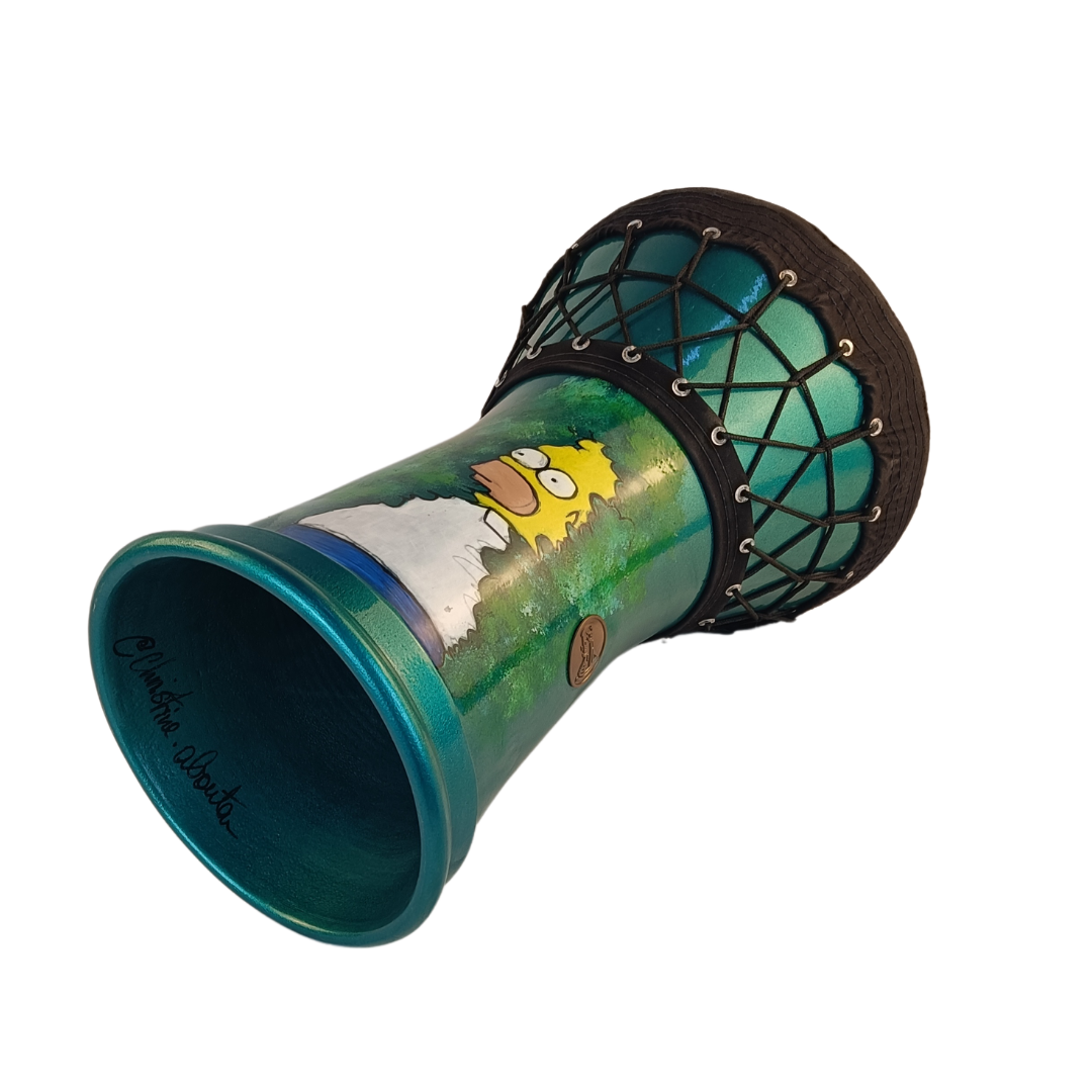 darbuka oriental drum with simpson art by chris abotar