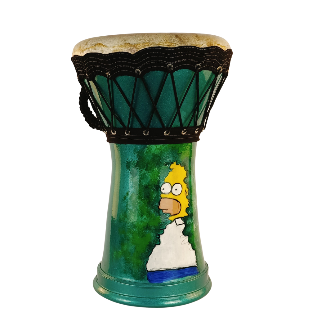 darbuka drum homer simpson art by christine abotar