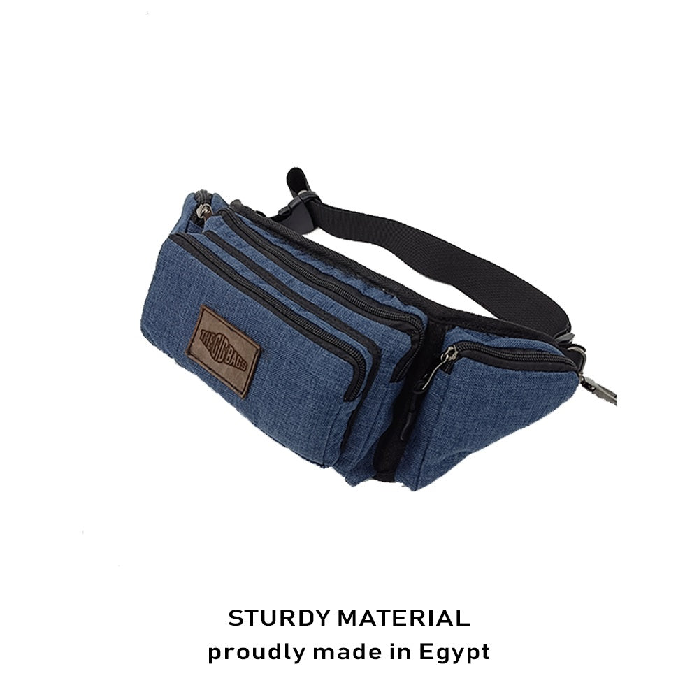 fanny pack dark blue waist bag five pockets