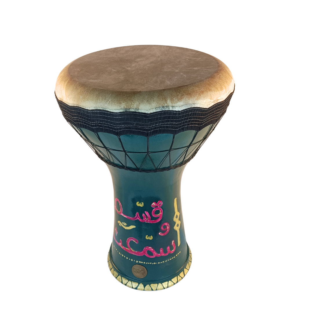 egyptian doholla goat skin drum art painted christine aboutar