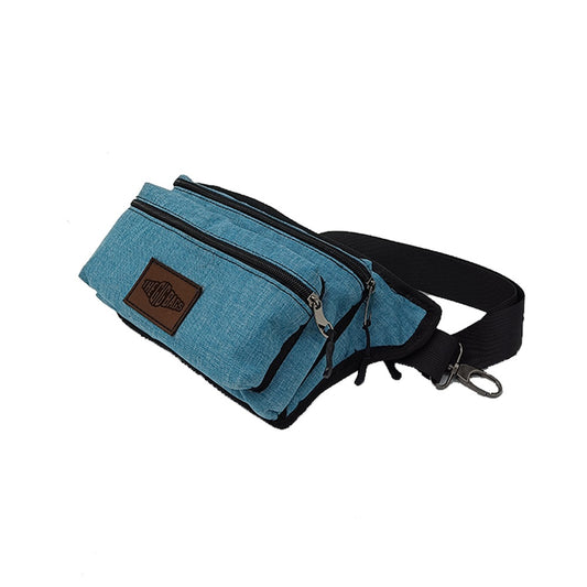 light blue waist bag & shoulder strap fanny packs