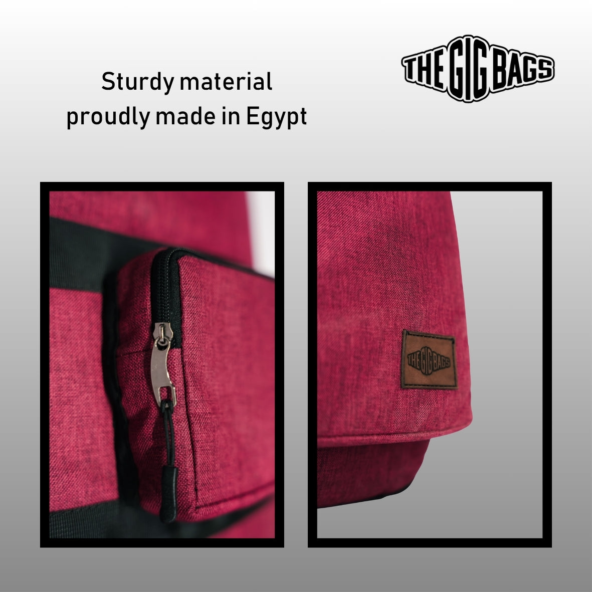 red bass guitar case hurghada zip-pockets