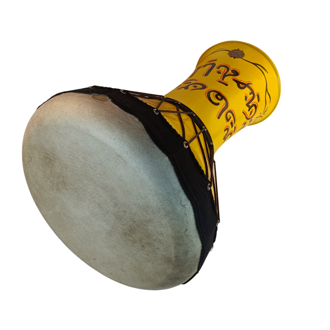 yellow duholla with calligraphy art by sayed khalil